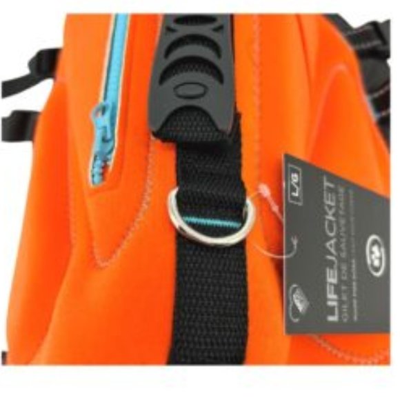 Silver Paw | Neoprene Dog Life Jacket | Orange | Large - Picture 3 of 5